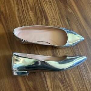 Metallic Silver Women's Flats